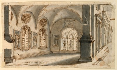 Bühnenbild, Inneres der Apsiden von Pio Panfili