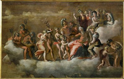 Psyche im Olymp empfangen von Polidoro da Caravaggio