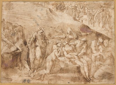 Die Beweinung Christi (recto und verso) von Polidoro da Caravaggio