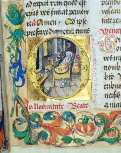 Geburt der Jungfrau Maria aus dem Pontifikale von Bischof Erasmus Ciolek, ca. 1510 von Polish School