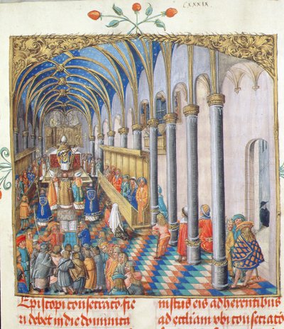 Bischofsweihe aus dem Pontifikale von Bischof Erasmus Ciolek, ca. 1510 von Polish School