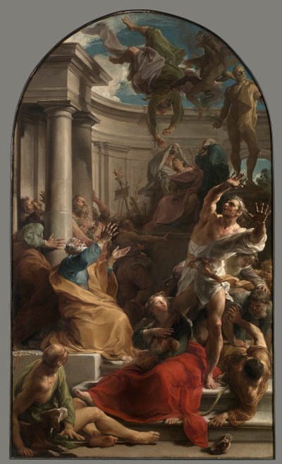 Der Fall von Simon Magus, um 1745-1750 von Pompeo Batoni