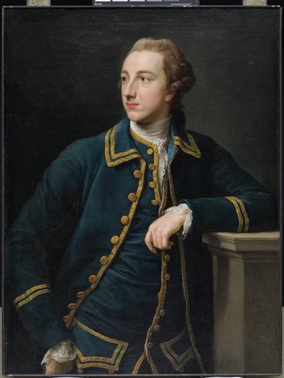 Porträt eines Mannes im grünen Anzug von Pompeo  Girolamo Batoni