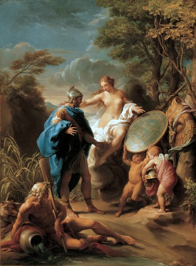 Venus überreicht Aeneas die von Vulkan geschmiedete Rüstung von Pompeo Girolamo Batoni