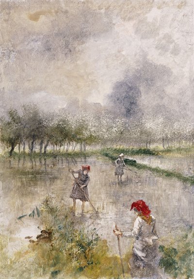Frau in den Reisfeldern von Pompeo Mariani