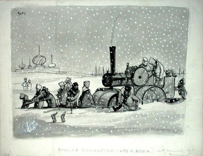Beliebte Missverständnisse: Leben in Russland, Illustration aus Punch, veröffentlicht am 27. Dezember 1939 von Pont