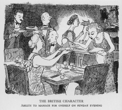 Der britische Charakter, Fähigkeit, sich am Sonntagabend selbst zu versorgen von Pont