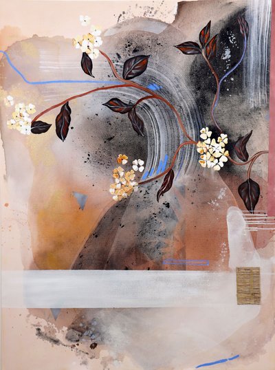 Erdiger Blütenzweig von Poonam Choudhary