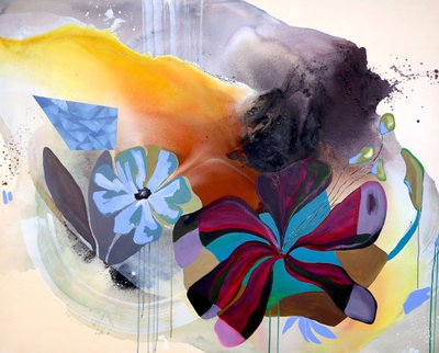 Lebendige abstrakte Blüte von Poonam Choudhary