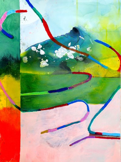 Lebendige abstrakte Landschaft von Poonam Choudhary