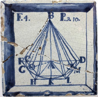 Geometrisches Schema einer Pyramide von Portuguese School