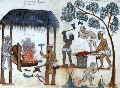 Die primitive indische Metallurgie. Portugiesisches Manuskript des 16. Jahrhunderts. Rom, Bibl. Casanatense. von Portuguese School