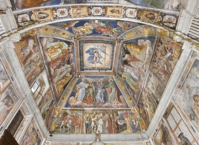 Zwölf Apostel und triumphierender Christus, 1590-1600 von Pozzo or Pozzi di Puria Brothers Pozzo or Pozzi di Puria Brothers