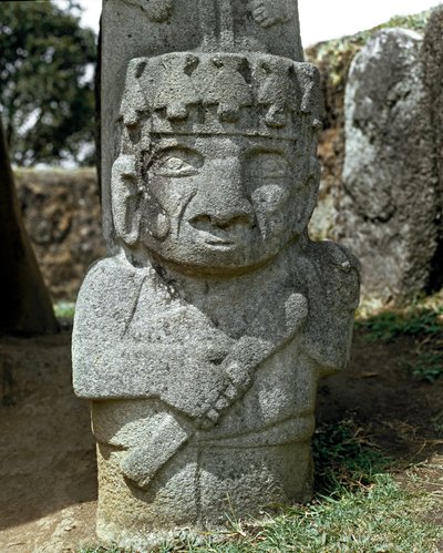 Megalithische Skulptur eines Kriegers von Pre Columbian Pre Columbian