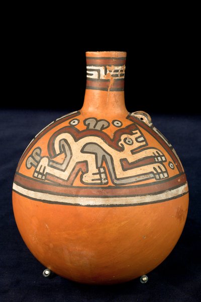 Keramik mit zwei Jaguaren / Huari oder Wari-Kultur von Precolombian Precolombian