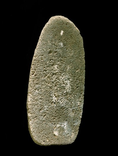 Vorgeschichte: Steingerät zum Mahlen von Weizen. Neolithikum. Umbrien, Italien. Perugia, Museo Archeologico Nazionale dell