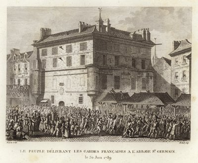 Das Volk liefert die französischen Wachen in der Abtei von St. Germain ab von Prieur