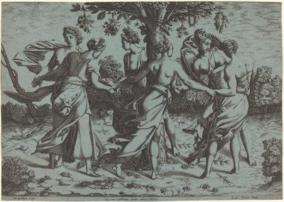 Tanz der Dryaden von Probably French 16th Century after Pierre Milan after Rosso Fiorentino