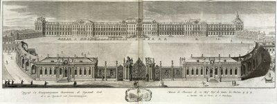 Ansicht des Katharinenpalastes in Zarskoje Selo, 1761 von Prokofy Artemyevich Artemyev