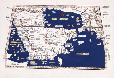 Karte von Arabien, dem Persischen Golf und dem Indischen Meer, 1541 von Ptolemy