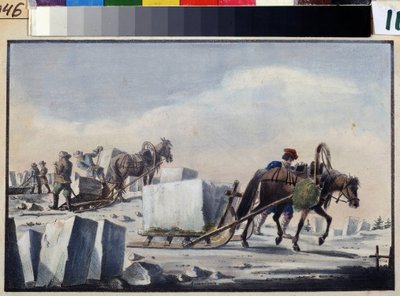 Eisschneiden von Pyotr Alexandrovich Alexandrov