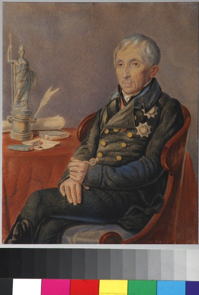 Porträt von Alexey Nikolayevich Olenin von Pyotr Alexeevich Olenin