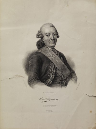 Porträt von Ivan Ivanovich Betskoi 1704-1795 von Pyotr Fyodorovich Borel