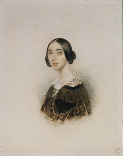 Porträt der Sängerin und Komponistin Michelle Pauline Viardot-García 1821-1910, 1843-1845 von Pyotr Fyodorovich Sokolov