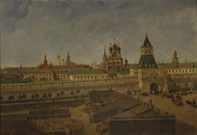 Die Ilyinsky-Tore in Moskau, Mitte des 19. Jahrhunderts von Pyotr Ivanovich Moiseyev