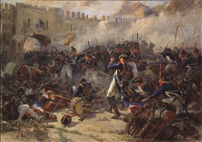 Die Schlacht von Smolensk im August 1812, 1956 von Pyotr Ivanovich Zhigimont