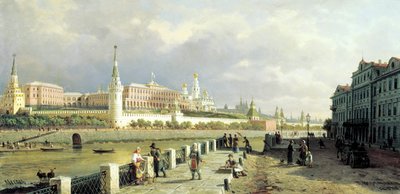 Blick auf den Kreml vom Sophia-Ufer in Moskau, 1879 von Pjotr ​​​​Petrowitsch Wereschtschagin