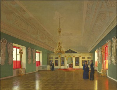 Innenraum der Palastkirche des Heiligen Alexander Newski, Anitschkow-Palast, Sankt Petersburg, 1850 von Pyotr Vasilyevich Tutukin