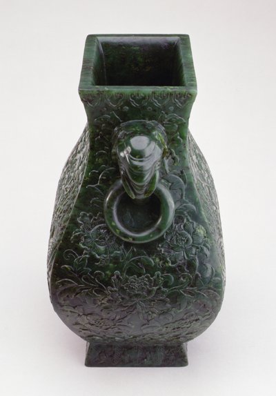 Kaiserliche Vase aus Bronze in Fang Hu Form, Qianlong-Periode (1736-96) (Jade) von Qing Dynasty Chinese School