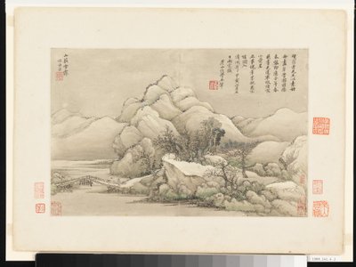 Landschaften nach alten Meistern, datiert 1674 und 1677 von Qing Dynasty Chinese School
