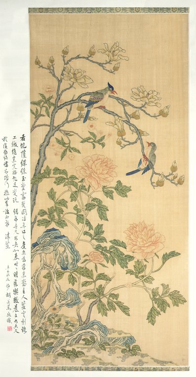 Wandteppich-Rollenbild, Qianlong-Periode (1736-95) von Qing Dynasty Chinese School