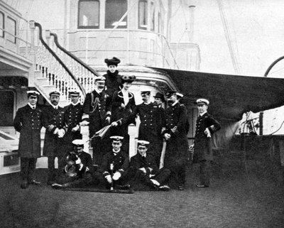 Gruppenporträt an Bord der königlichen Yacht Victoria und Albert, Kopenhagen, 1908 von Queen Alexandra