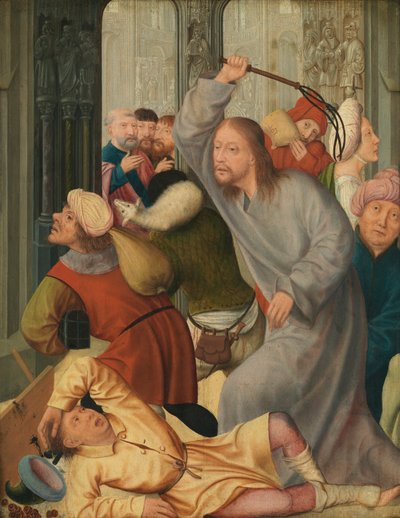Christus vertreibt die Geldwechsler aus dem Tempel von Quentin Massys or Matsys