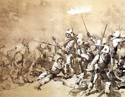 Schlacht von Adoua zwischen den Italienern und Äthiopien im Jahr 1896 von Quinto Cenni