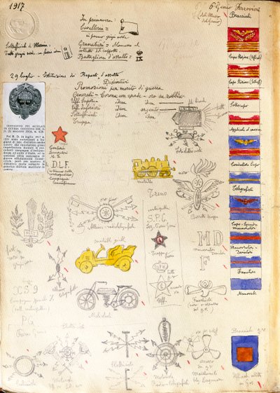 Dekorationen und Abzeichen der Marineuniformen, Farbtafel von Quinto Cenni von Quinto Cenni