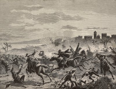Verteidigung von Cagliari während des französischen Angriffs, 17. Februar von Quinto Cenni