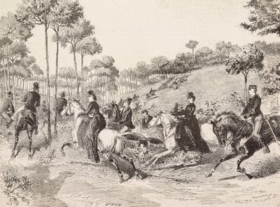 Jagdausflug der Mailänder Jagd von Quinto Cenni