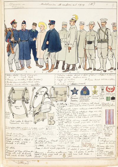Uniformvariationen des Königreichs Italien von Quinto Cenni