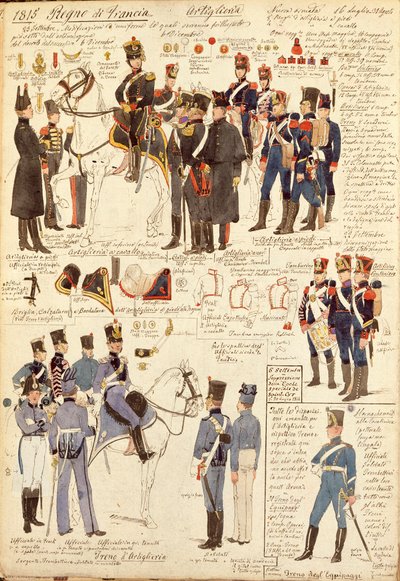 Uniformen der Artillerie des Königreichs Frankreich von Quinto Cenni
