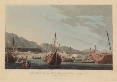 Sechzehn Ansichten von Orten im Persischen Golf gegen die arabischen Piraten von R. (after) Temple