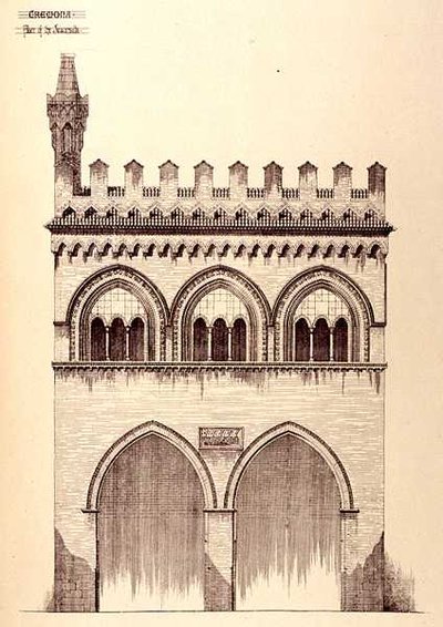 Palast der Rechtsgelehrten, Cremona, Italien, erbaut 1292, aus 