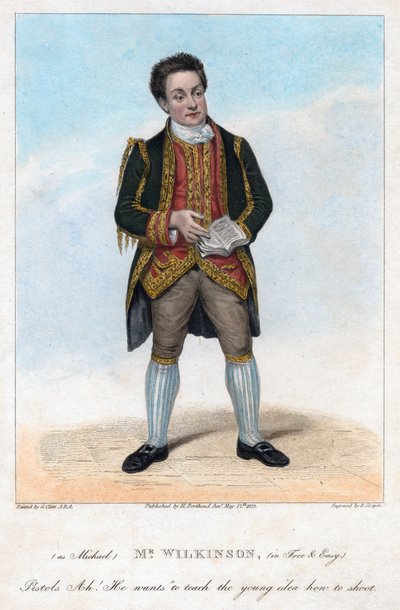 Mr. Wilkinson als Michael in Free and Easy, 1822 von R. Cooper