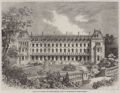 Hotel und Hydropathische Einrichtung, die in Upper Norwood errichtet werden soll von R. Dudley