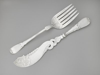 Fischgabel und Messer, ca. 1835-1845 von R. and W. Wilson