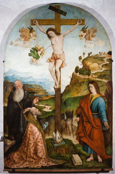 Kreuzigung, um 1528 von Raffaele De (fl.1514 1573) Pancalino