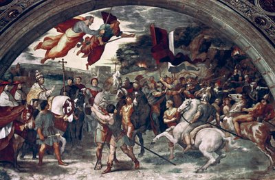 Papst Leo I. stößt Attila zurück, (Detail), 1511-14 von Raffaello Sanzio Raphael